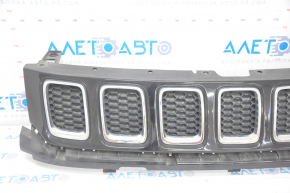 Radiator grill grill Jeep Compass 17 - assembled 3 parts, chrome + black gloss, sand