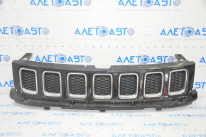 Radiator grill grill Jeep Compass 17 - assembled 3 parts, chrome + black gloss, sand
