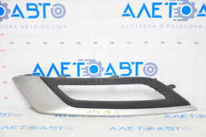 Front bumper grille left Ford Fusion mk5 17-18 under fog lights halogen matt, with molding, broken fasteners, sand, painted molding