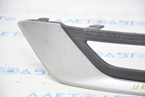 Front bumper grille left Ford Fusion mk5 17-18 under fog lights halogen matt, with molding, broken fasteners, sand, painted molding