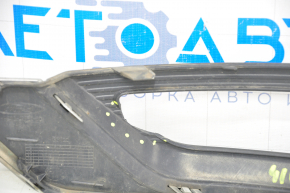 Front bumper grille right Ford Fusion mk5 17-18 under fog lights halogen matte, with molding, broken fasteners, broken, sand, painted molding