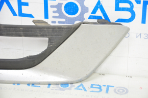 Front bumper grille right Ford Fusion mk5 17-18 under fog lights halogen matte, with molding, broken fasteners, broken, sand, painted molding