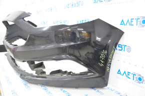 Front bumper bare Ford Fusion mk5 17-18 black, without parking sensors, worn, cracked