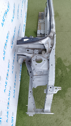 Front left quarter Honda Civic X FC 16-21 silver, with central pillar, bumpers on central pillar