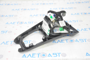 Center console trim Jeep Compass 17-21 AWD, black gloss, scratches