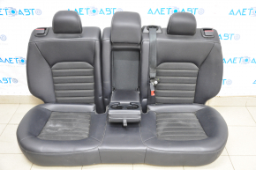 Rear row of seats 2 row Ford Fusion mk5 17-20 SE, black leather + cloth, dry cleanable