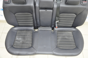 Rear row of seats 2 row Ford Fusion mk5 17-20 SE, black leather + cloth, dry cleanable