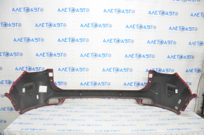 Rear bumper bare upper part Jeep Compass 17 - for parking sensors, red, scratches, broken fasteners