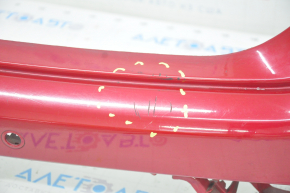 Rear bumper bare upper part Jeep Compass 17 - for parking sensors, red, scratches, broken fasteners