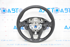 Naked steering wheel Ford Fusion mk5 13-20 black leather, worn