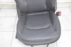 Passenger seat Jeep Compass 17- with airbag, mechanical, leather black, heated, worn seat belt latch