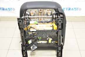 Driver's seat Ford Fusion mk5 17-20 without airbag, electric, leather black + cloth, cracked leather, forward-backward motor does not work