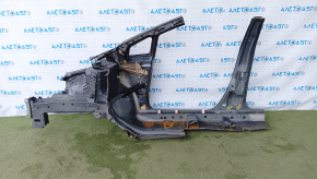 Front right quarter Toyota Prius 30 10-15 graphite, with central pillar, rusty