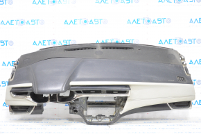 Torpedo front panel without AIRBAG Toyota Avalon 13-18 black with beige, for cleaning, chrome defect