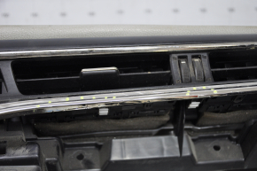 Torpedo front panel without AIRBAG Toyota Avalon 13-18 black with beige, for cleaning, chrome defect