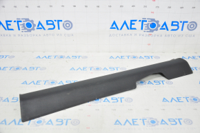 Door sill trim inner front right Nissan Rogue 14-20 black, scratches, broken fastener