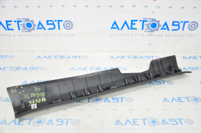 Door sill trim inner front right Nissan Rogue 14-20 black, scratches, broken fastener