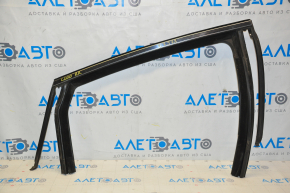 Glass seal with upper molding rear right Chrysler 200 15-17 chrome, minor scratches, for polishing