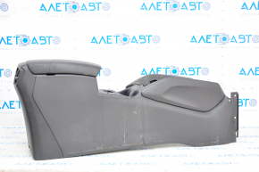 Console center armrest and cup holders Nissan Rogue 17- black, heated, water damage