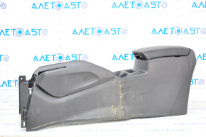 Console center armrest and cup holders Nissan Rogue 17- black, heated, water damage