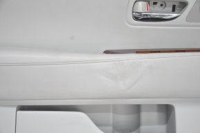 Door trim card front left Lexus RX350 RX450h 10-15 gray, scratches, peeled leather, tears