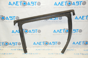 Upper rear left door molding Jeep Compass 17- black with glass seal, scratches