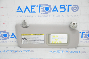 Right visor Lexus RX350 RX450h 10-15 gray, broken fastener