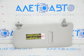 Right visor Lexus RX350 RX450h 10-15 gray, broken fastener