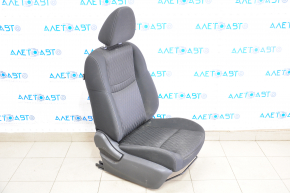 Passenger seat Nissan Rogue 14-20 without airbag, mechanical, cloth black, for dry cleaning