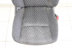 Passenger seat Nissan Rogue 14-20 without airbag, mechanical, cloth black, for dry cleaning