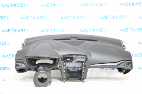 Torpedo front panel with AIRBAG Ford Fusion mk5 13-20 under start-stop, black overlays, black inserts, crack in fastener