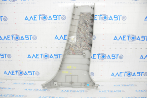 Center pillar trim lower left Lexus RX350 RX450h 10-15 gray, plastic turned white