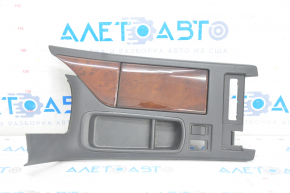 Center console trim dark wood cup holder Lexus RX350 RX450h 13-15 black, without joystick