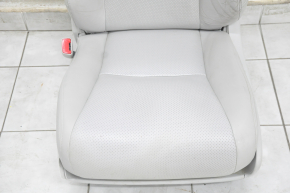 Driver's seat Lexus RX350 RX450h 10-15 without airbag, electric, gray leather, heating, ventilation, lower part is re-upholstered, cracks in leather, tear, glove compartment does not close