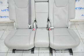 Rear row of seats 2 row Lexus RX350 RX450h 10-15 without airbag, gray leather, cracks on leather, tear