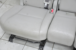 Rear row of seats 2 row Lexus RX350 RX450h 10-15 without airbag, gray leather, cracks on leather, tear