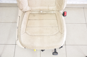 Passenger seat VW Passat b7 12-15 USA without airbag, beige leather, mechanical, dry-cleanable