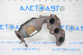 Exhaust manifold front with catalytic converter Lexus RX350 10-15 no 1 stud