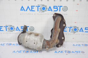 Exhaust manifold front with catalytic converter Lexus RX350 10-15 no 1 stud
