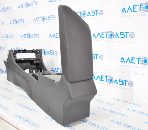 VW Jetta 19-21 center console with armrest and cup holders, black leather