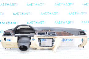 Torpedo front panel with AIRBAG BMW 3 F30 12-18 4d black with beige without projection