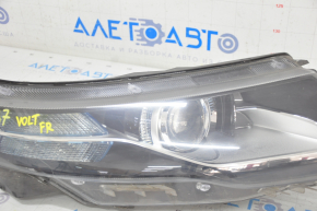 Headlight front right bare Chevrolet Volt 11-15 sand, for polishing