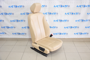 Passenger seat BMW 3 F30 12-18 with airbag, electric, leather beige