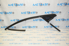 Front left glass seal Lincoln MKZ 13-16 with upper chrome molding, triangle glass, scratches, for polishing