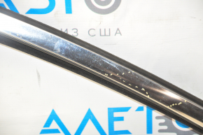 Front left glass seal Lincoln MKZ 13-16 with upper chrome molding, triangle glass, scratches, for polishing