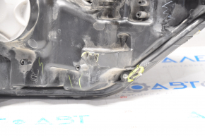 Headlight front right Nissan Rogue 14-16 bare halogen hole in housing, broken fasteners, crack, needs polishing