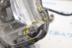 Headlight front right Nissan Rogue 14-16 bare halogen hole in housing, broken fasteners, crack, needs polishing