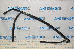 Upper front left door molding for Ford Edge 15-24 matte with glass seal