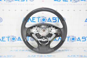 Naked steering wheel Lexus RX350 RX450h 13-15 rest, black leather, with black glossy inserts