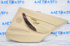 Door trim card rear right BMW 3 F30 12-18 leather beige with backlight without curtain, type 1